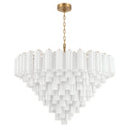 Addis 49'' Aged Brass Chandelier White 49"W x 42.5"H x 49"D