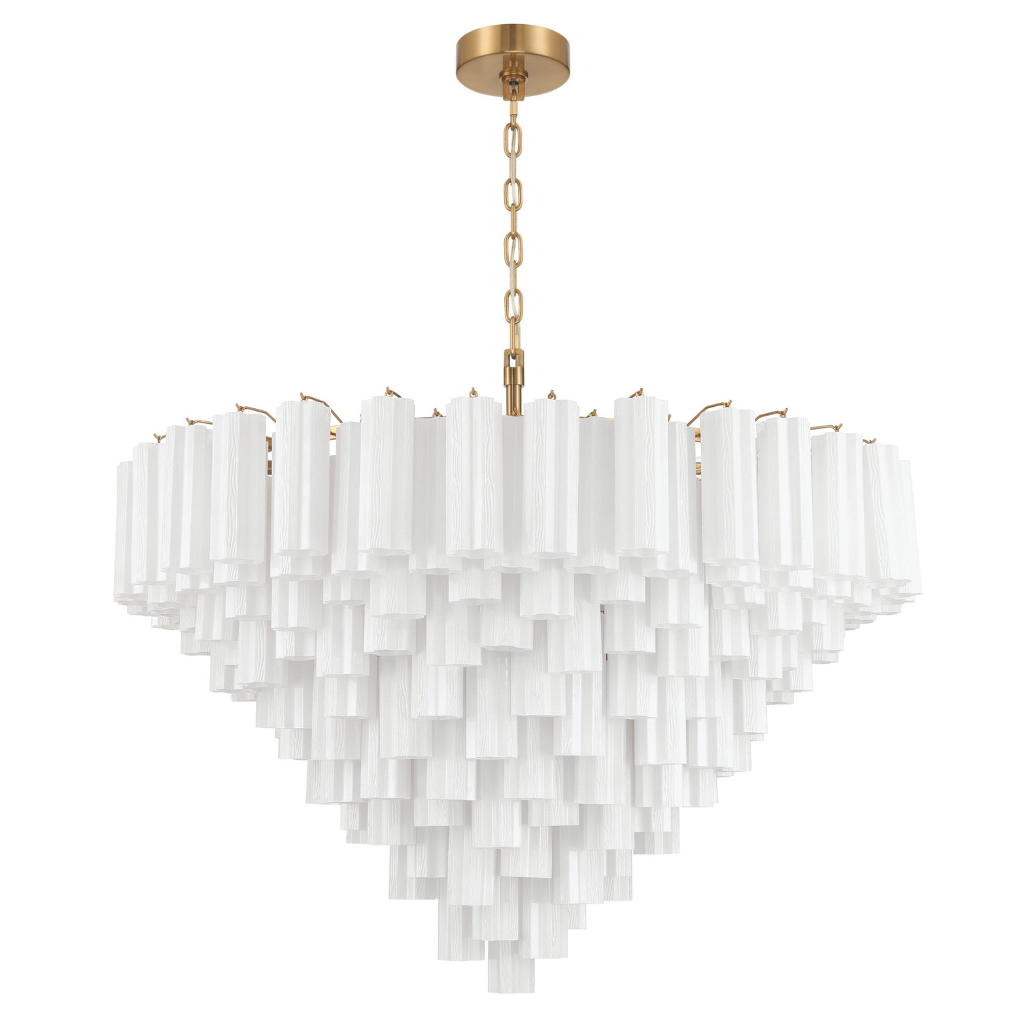 Addis 49'' Aged Brass Chandelier White 49"W x 42.5"H x 49"D