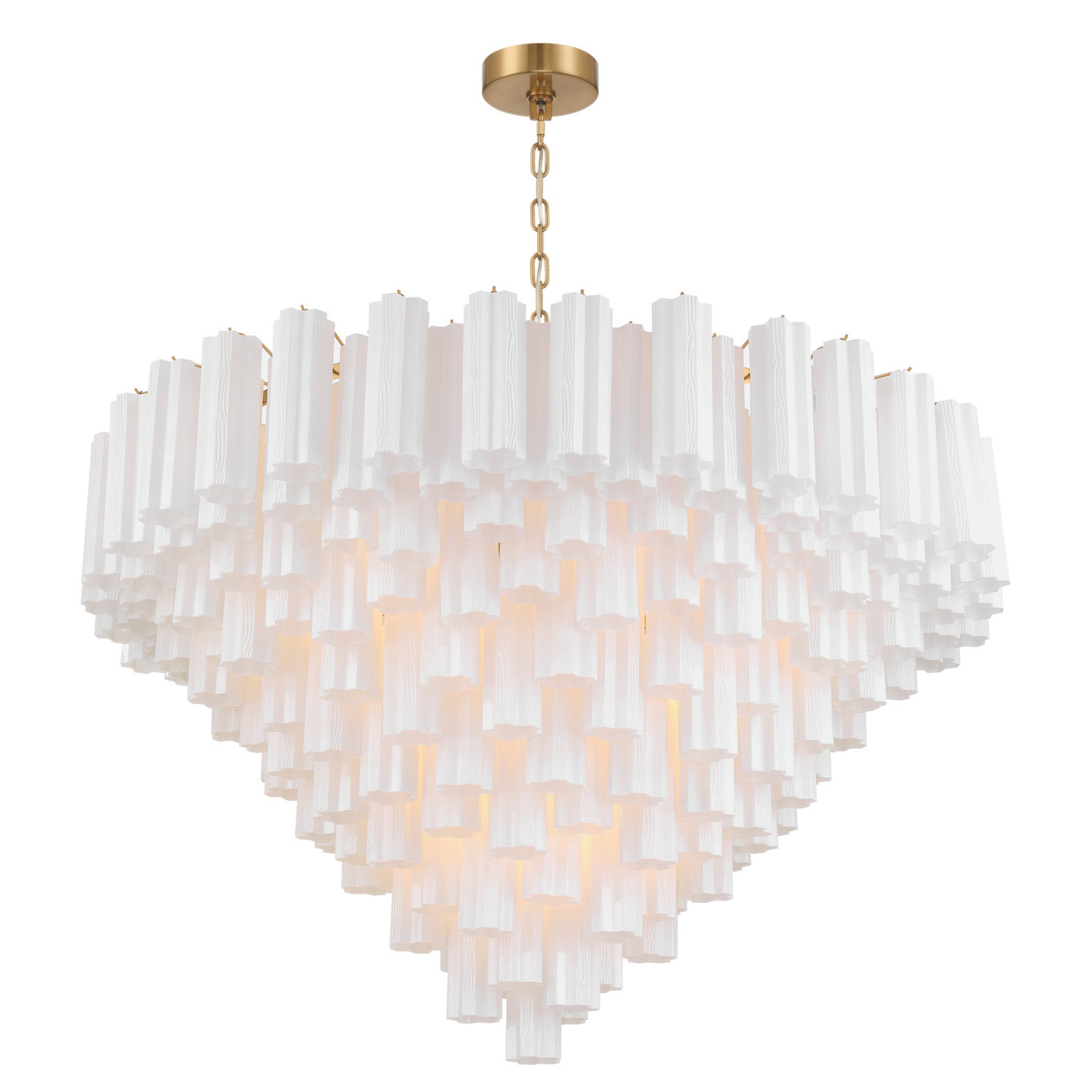 Addis 49'' Aged Brass Chandelier White 49"W x 42.5"H x 49"D
