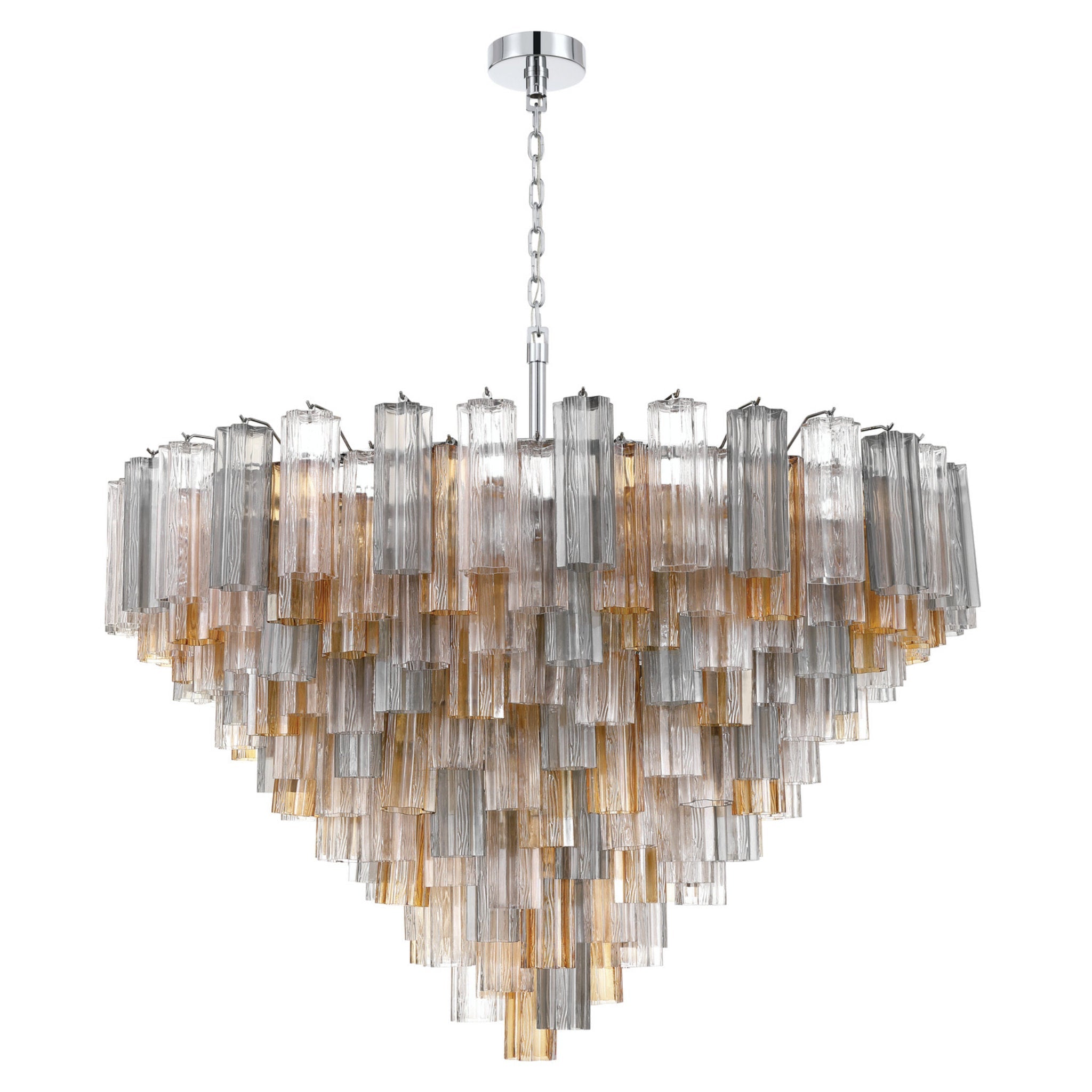 Addis 49'' Polished Chrome Chandelier Multi 49"W x 42.5"H x 49"D