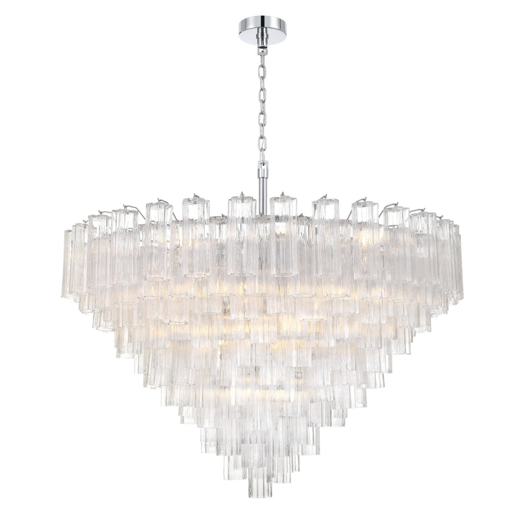 Addis 49'' Polished Chrome Chandelier Clear 49"W x 42.5"H x 49"D