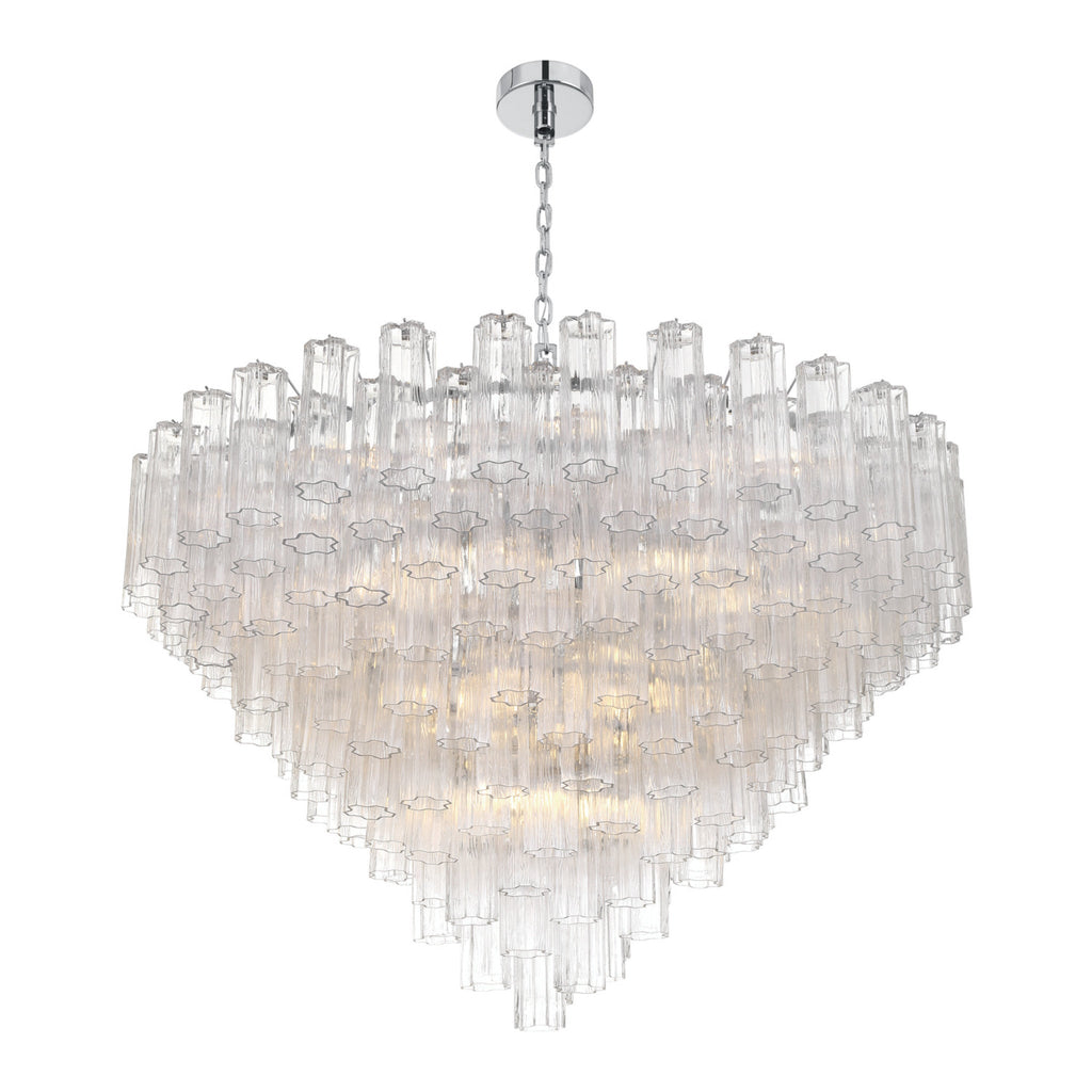 Addis 49'' Polished Chrome Chandelier Clear 49"W x 42.5"H x 49"D
