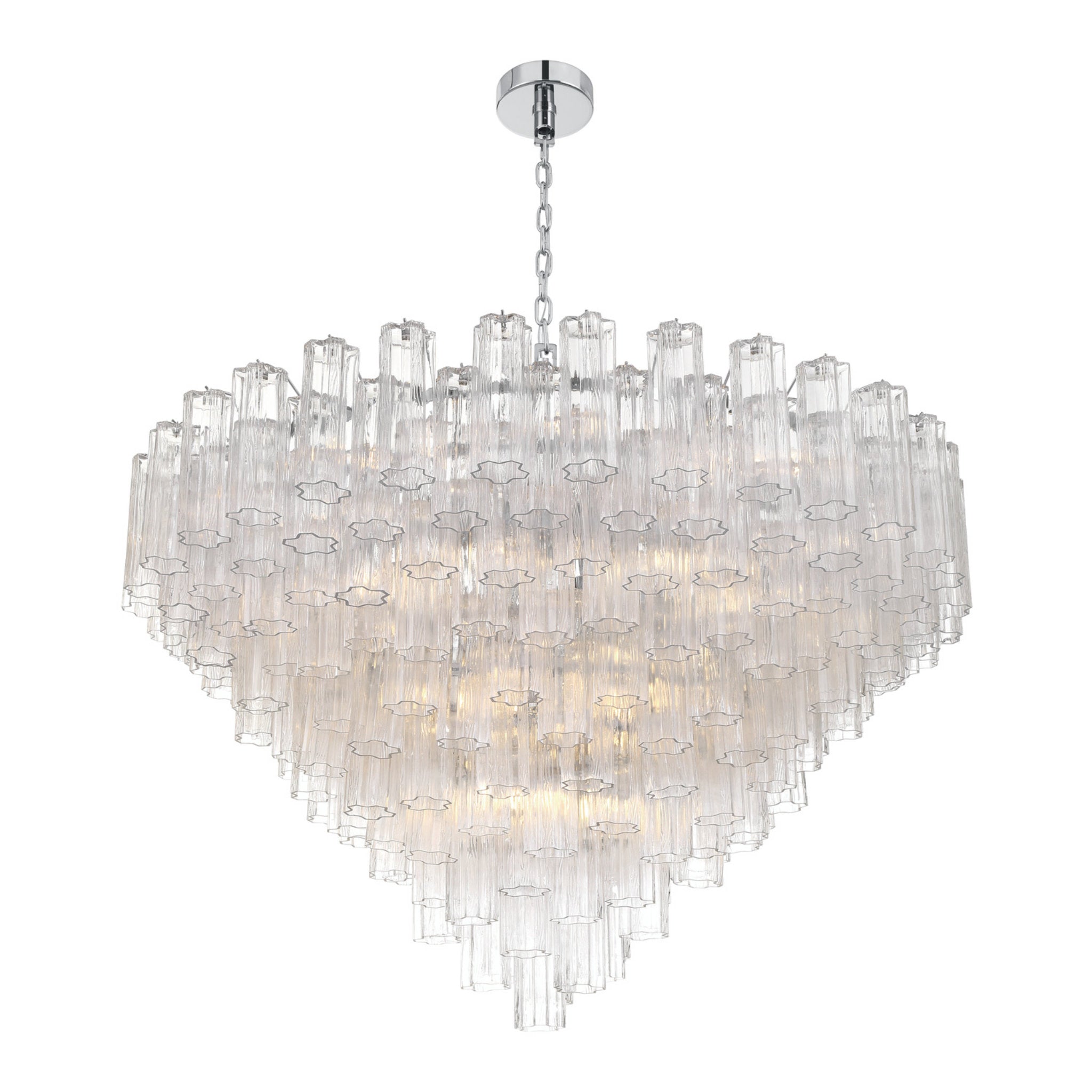Addis 49'' Polished Chrome Chandelier Clear 49"W x 42.5"H x 49"D
