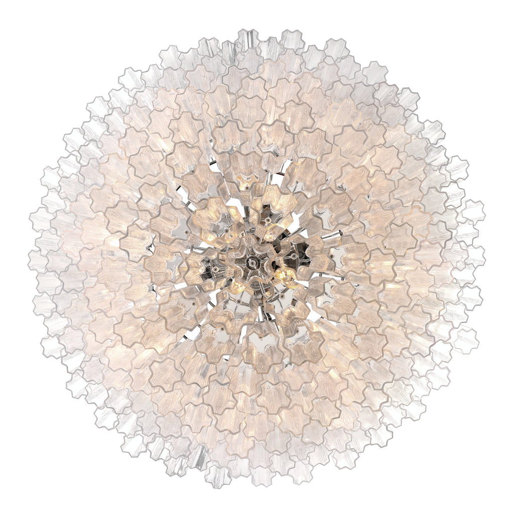 Addis 49'' Polished Chrome Chandelier Clear 49"W x 42.5"H x 49"D