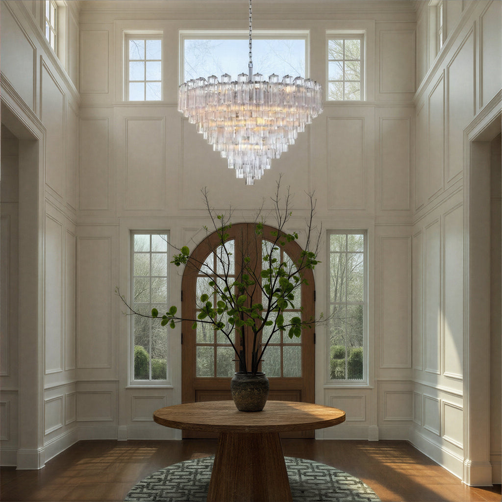 Addis 49'' Polished Chrome Chandelier Clear 49"W x 42.5"H x 49"D