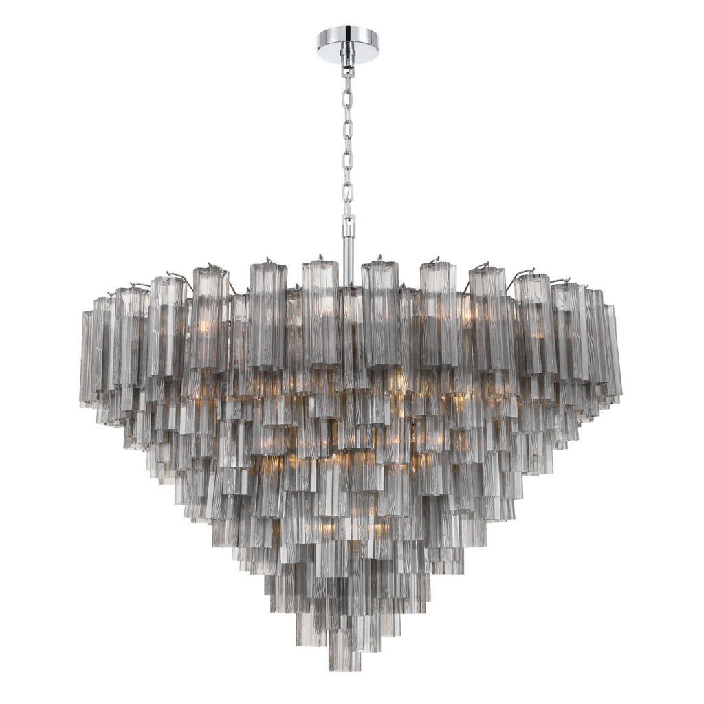 Addis 49'' Polished Chrome Chandelier Gray 49"W x 42.5"H x 49"D