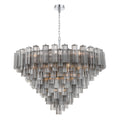Addis 49'' Polished Chrome Chandelier Gray 49"W x 42.5"H x 49"D