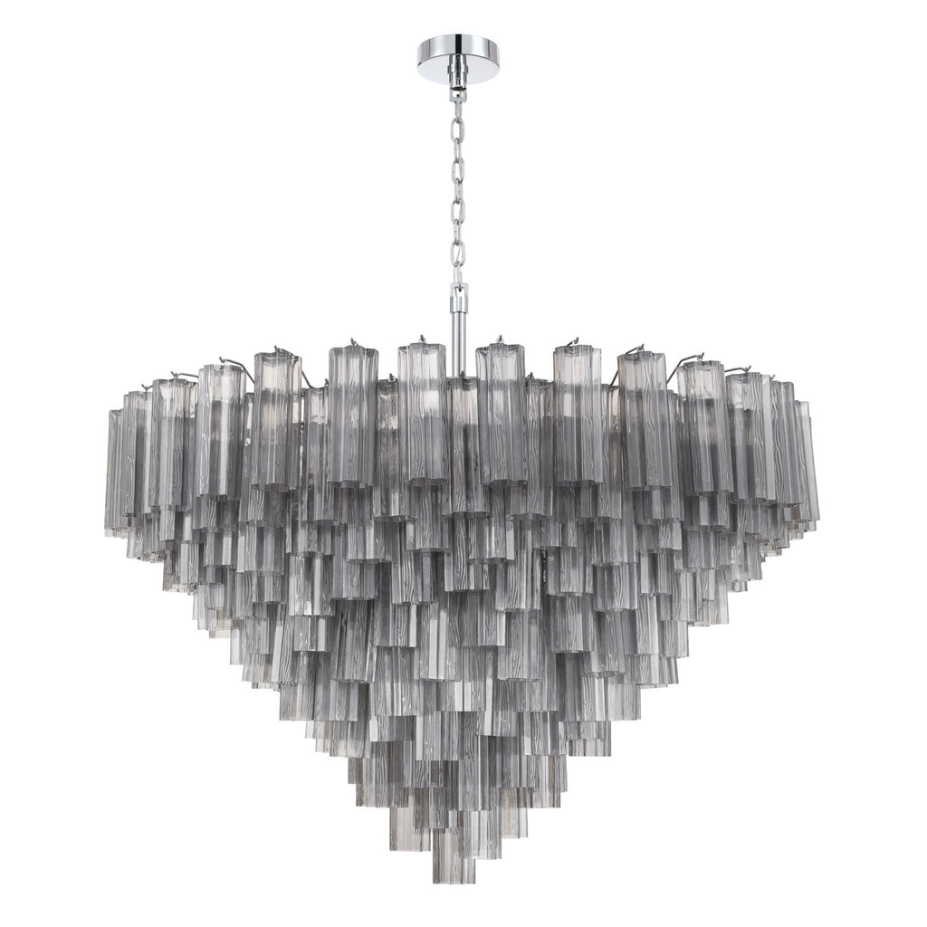 Addis 49'' Polished Chrome Chandelier Gray 49"W x 42.5"H x 49"D