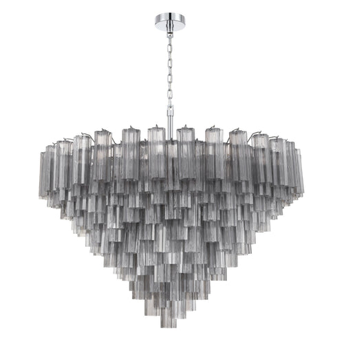 Addis 49'' Polished Chrome Chandelier Gray 49"W x 42.5"H x 49"D