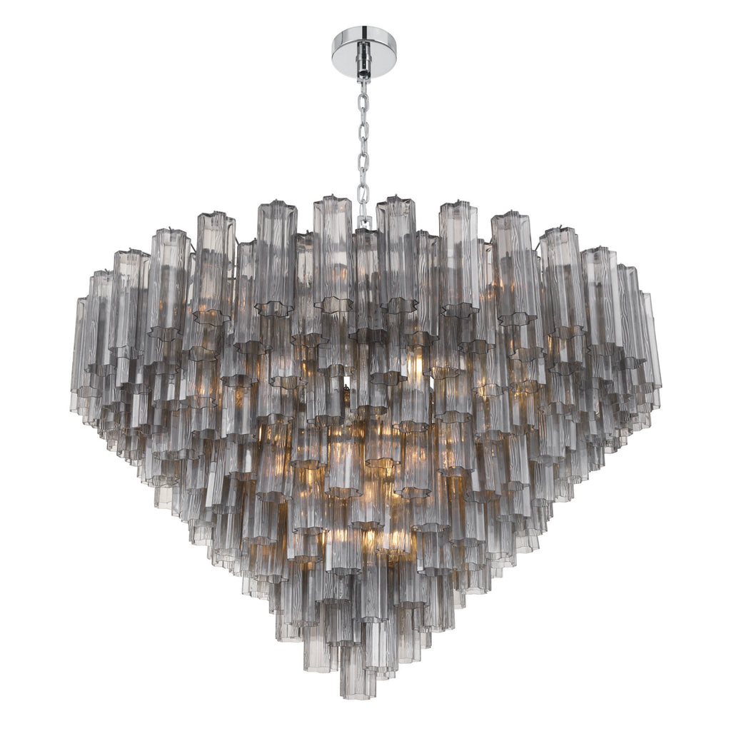 Addis 49'' Polished Chrome Chandelier Gray 49"W x 42.5"H x 49"D