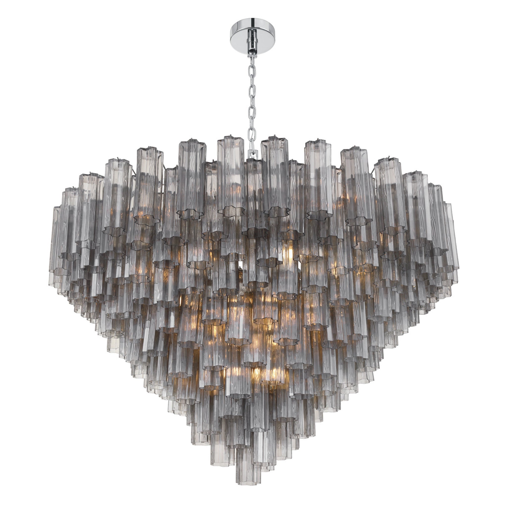Addis 49'' Polished Chrome Chandelier Gray 49"W x 42.5"H x 49"D