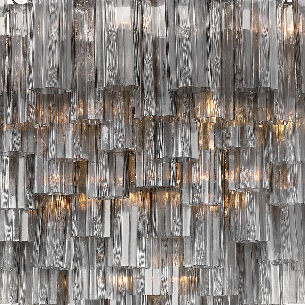 Addis 49'' Polished Chrome Chandelier Gray 49"W x 42.5"H x 49"D
