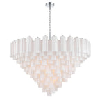 Addis 49'' Polished Chrome Chandelier White 49"W x 42.5"H x 49"D