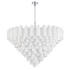 Addis 49'' Polished Chrome Chandelier White 49"W x 42.5"H x 49"D