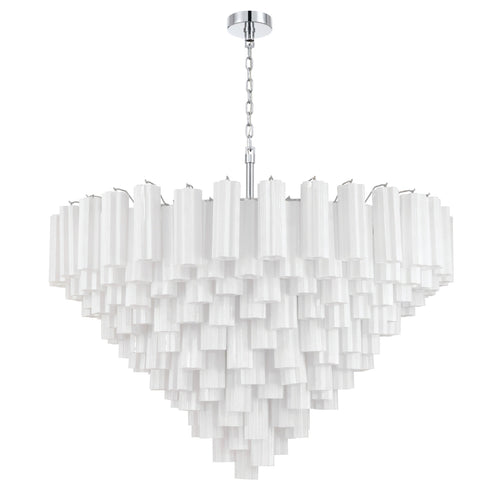 Addis 49'' Polished Chrome Chandelier White 49"W x 42.5"H x 49"D