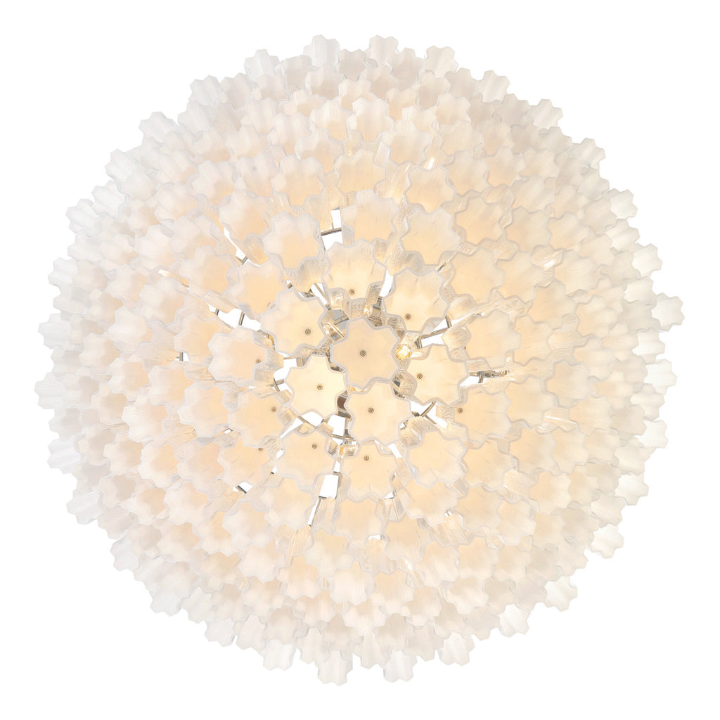 Addis 49'' Polished Chrome Chandelier White 49"W x 42.5"H x 49"D
