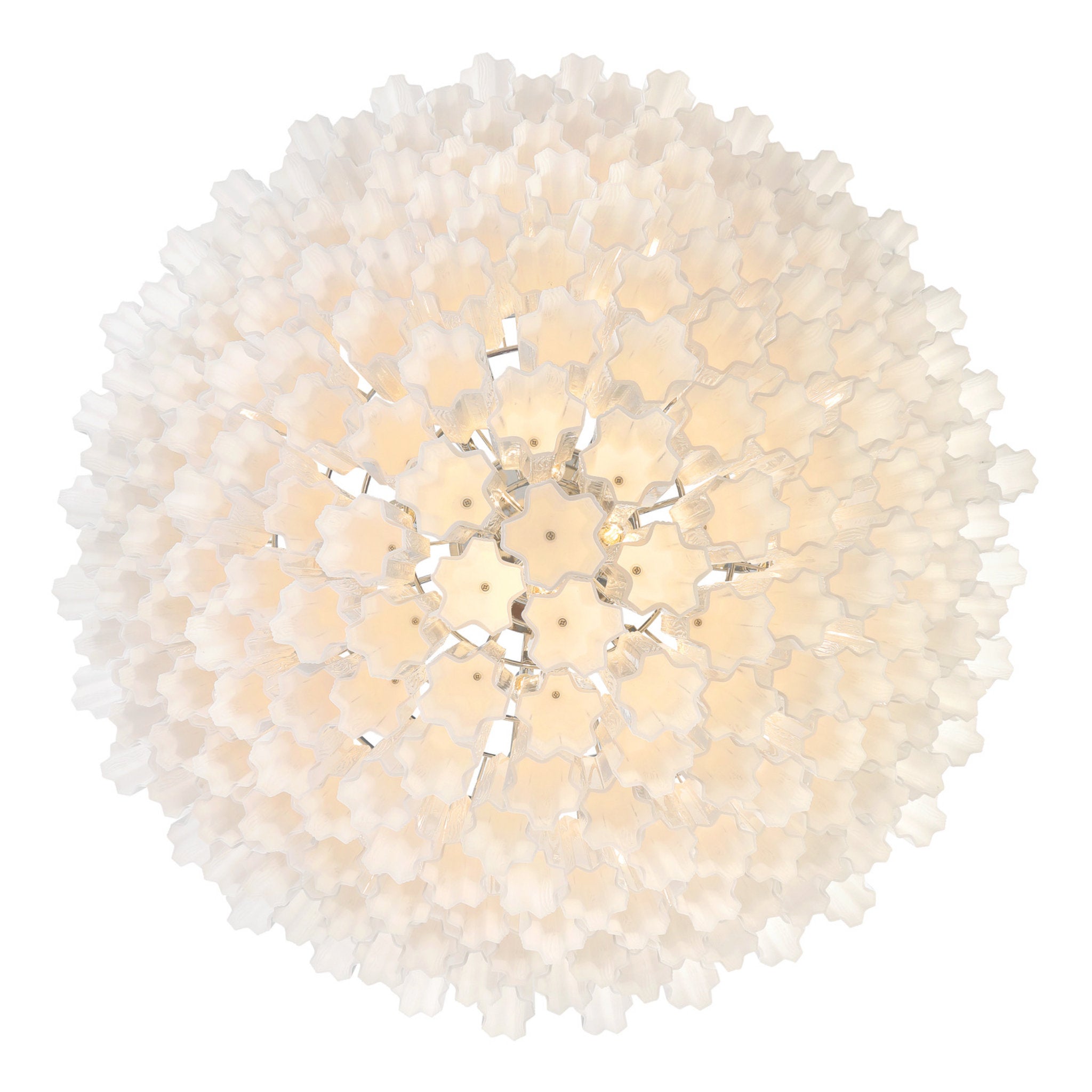 Addis 49'' Polished Chrome Chandelier White 49"W x 42.5"H x 49"D