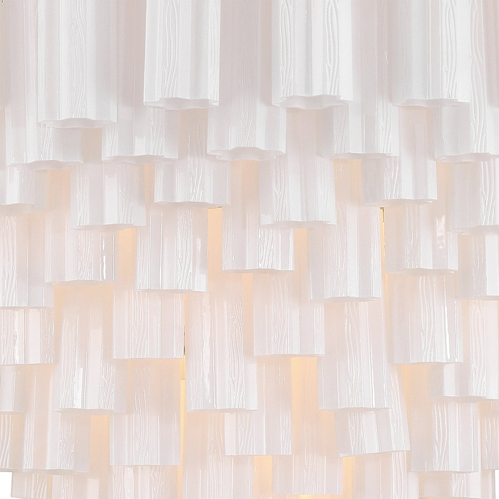 Addis 49'' Polished Chrome Chandelier White 49"W x 42.5"H x 49"D