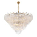 Addis 62'' Aged Brass Chandelier Clear 62"W x 40"H x 62"D