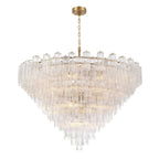 Addis 62'' Aged Brass Chandelier Clear 62"W x 40"H x 62"D