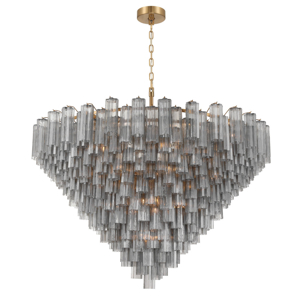 Addis 62'' Aged Brass Chandelier Gray 62"W x 40"H x 62"D