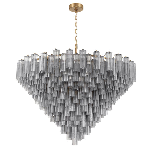 Addis 62'' Aged Brass Chandelier Gray 62"W x 40"H x 62"D