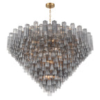 Addis 62'' Aged Brass Chandelier Gray 62"W x 40"H x 62"D