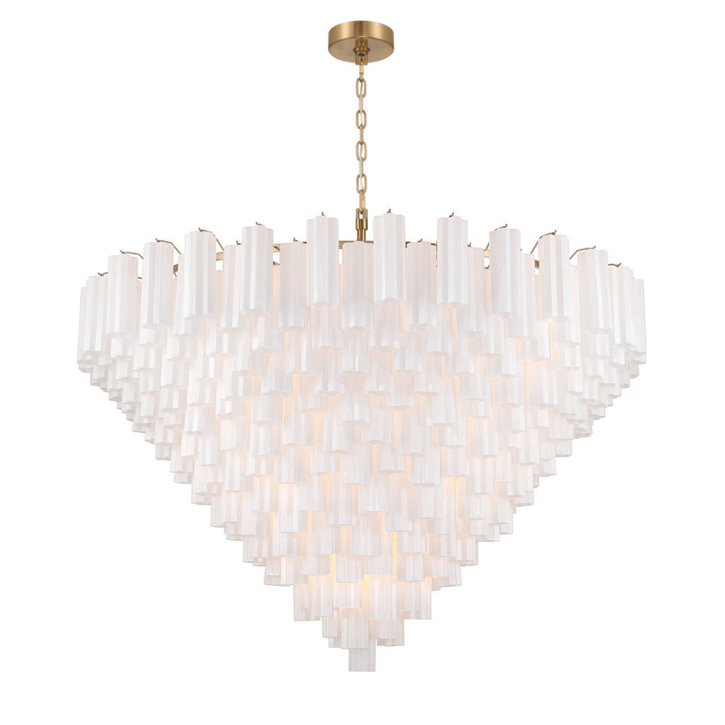 Addis 62'' Aged Brass Chandelier White 62"W x 40"H x 62"D