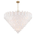 Addis 62'' Aged Brass Chandelier White 62"W x 40"H x 62"D