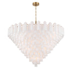 Addis 62'' Aged Brass Chandelier White 62"W x 40"H x 62"D