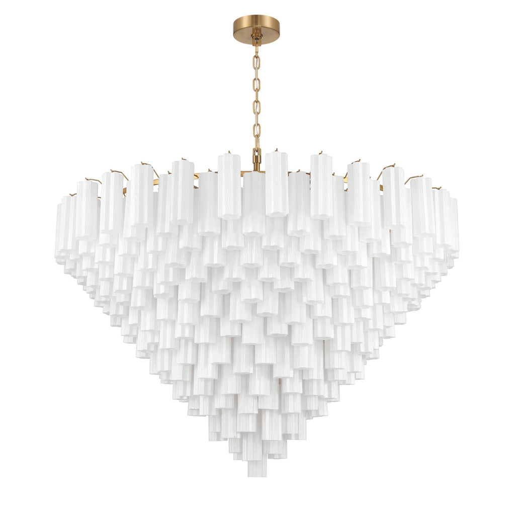 Addis 62'' Aged Brass Chandelier White 62"W x 40"H x 62"D