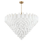 Addis 62'' Aged Brass Chandelier White 62"W x 40"H x 62"D