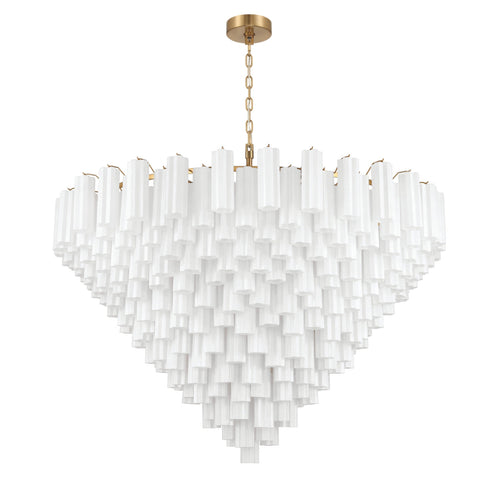 Addis 62'' Aged Brass Chandelier White 62"W x 40"H x 62"D