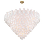 Addis 62'' Aged Brass Chandelier White 62"W x 40"H x 62"D