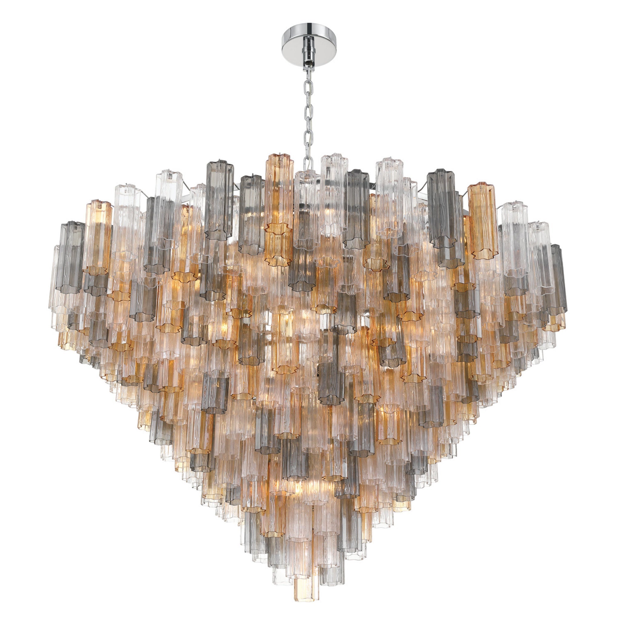 Addis 62'' Polished Chrome Chandelier Multi 62"W x 40"H x 62"D