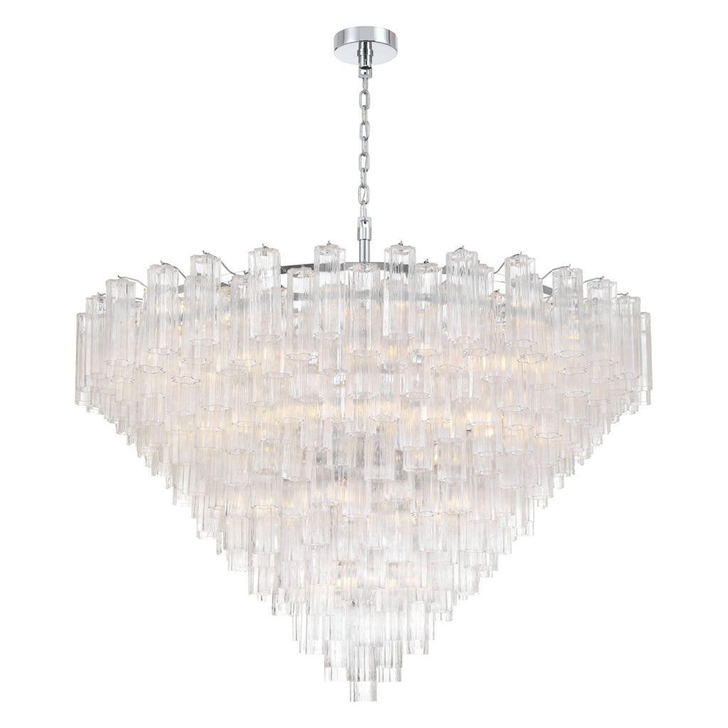 Addis 62'' Polished Chrome Chandelier Clear 62"W x 40"H x 62"D
