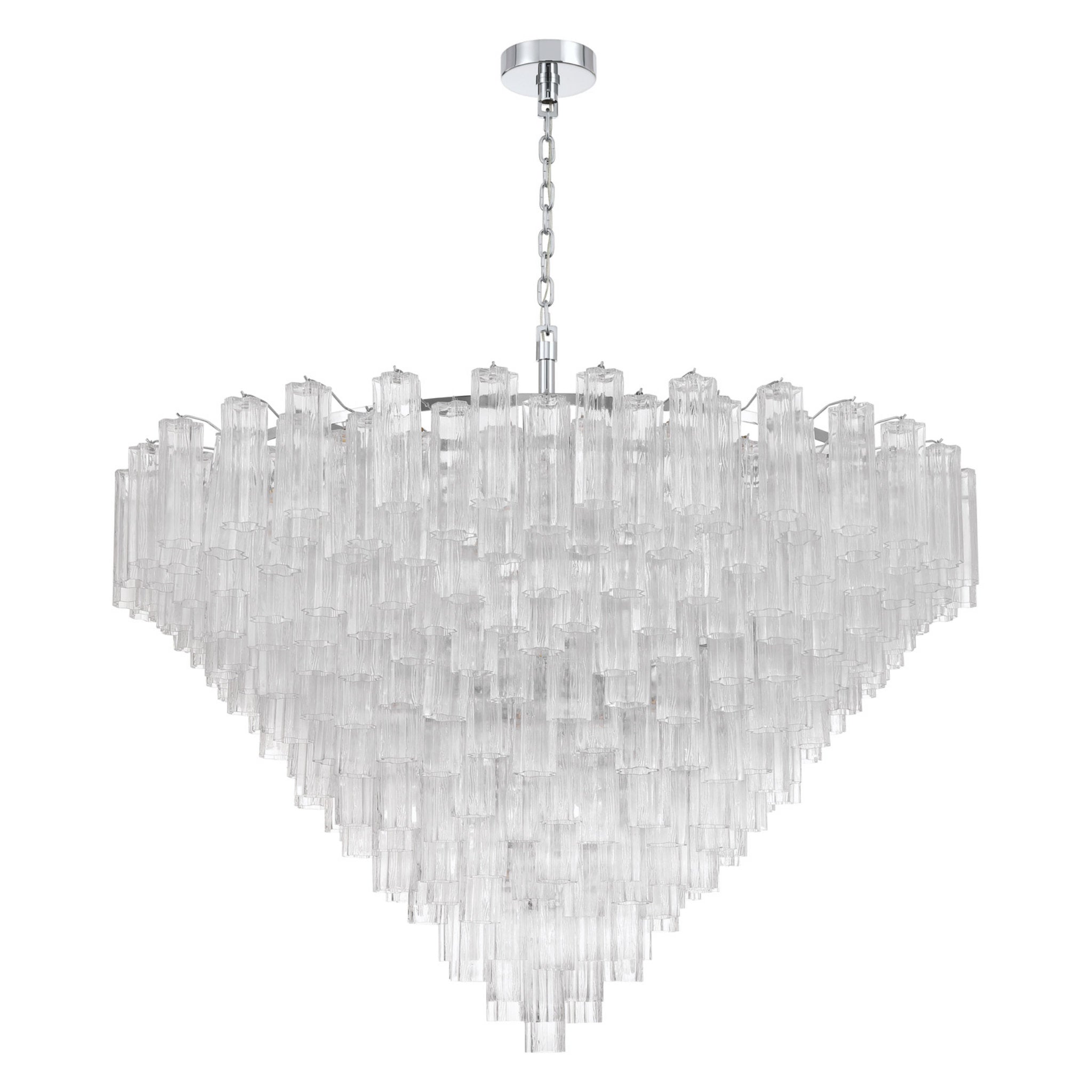 Addis 62'' Polished Chrome Chandelier Clear 62"W x 40"H x 62"D