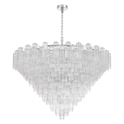 Addis 62'' Polished Chrome Chandelier Clear 62"W x 40"H x 62"D