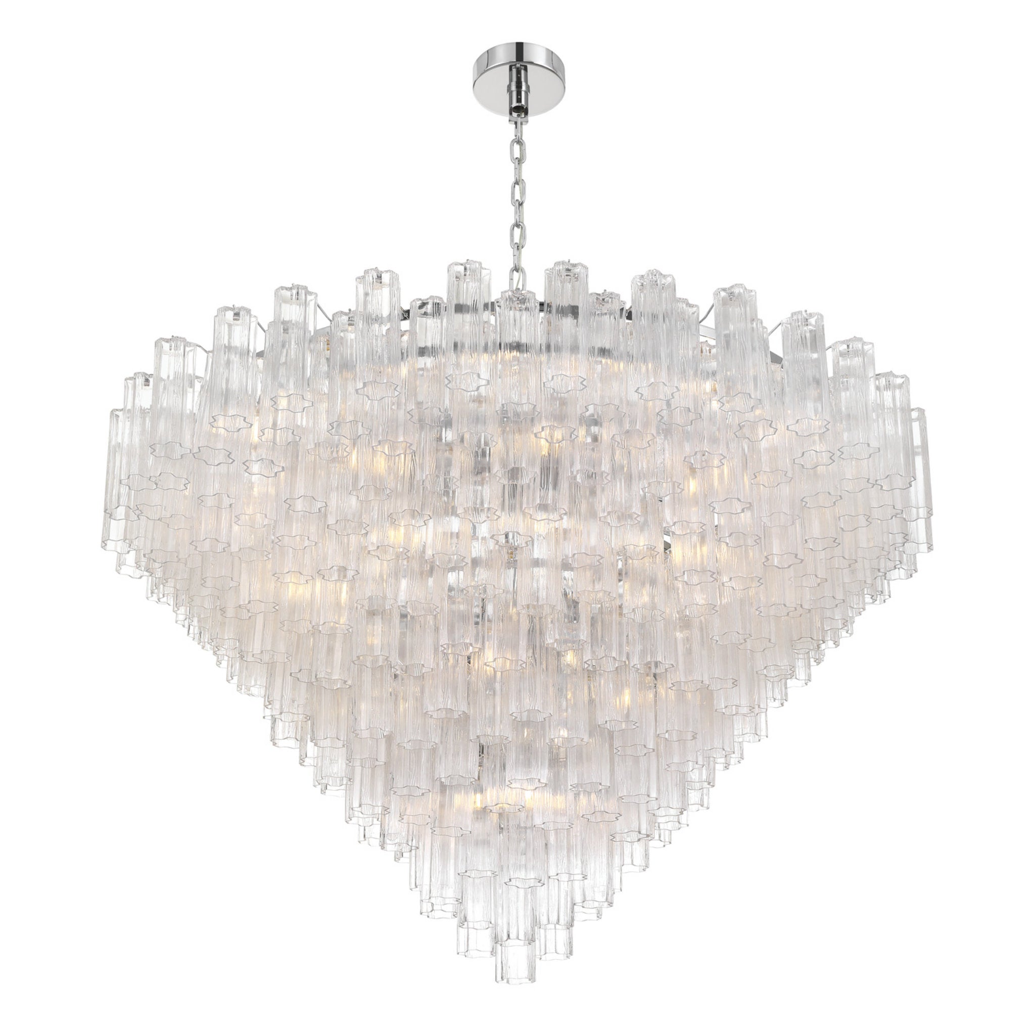 Addis 62'' Polished Chrome Chandelier Clear 62"W x 40"H x 62"D