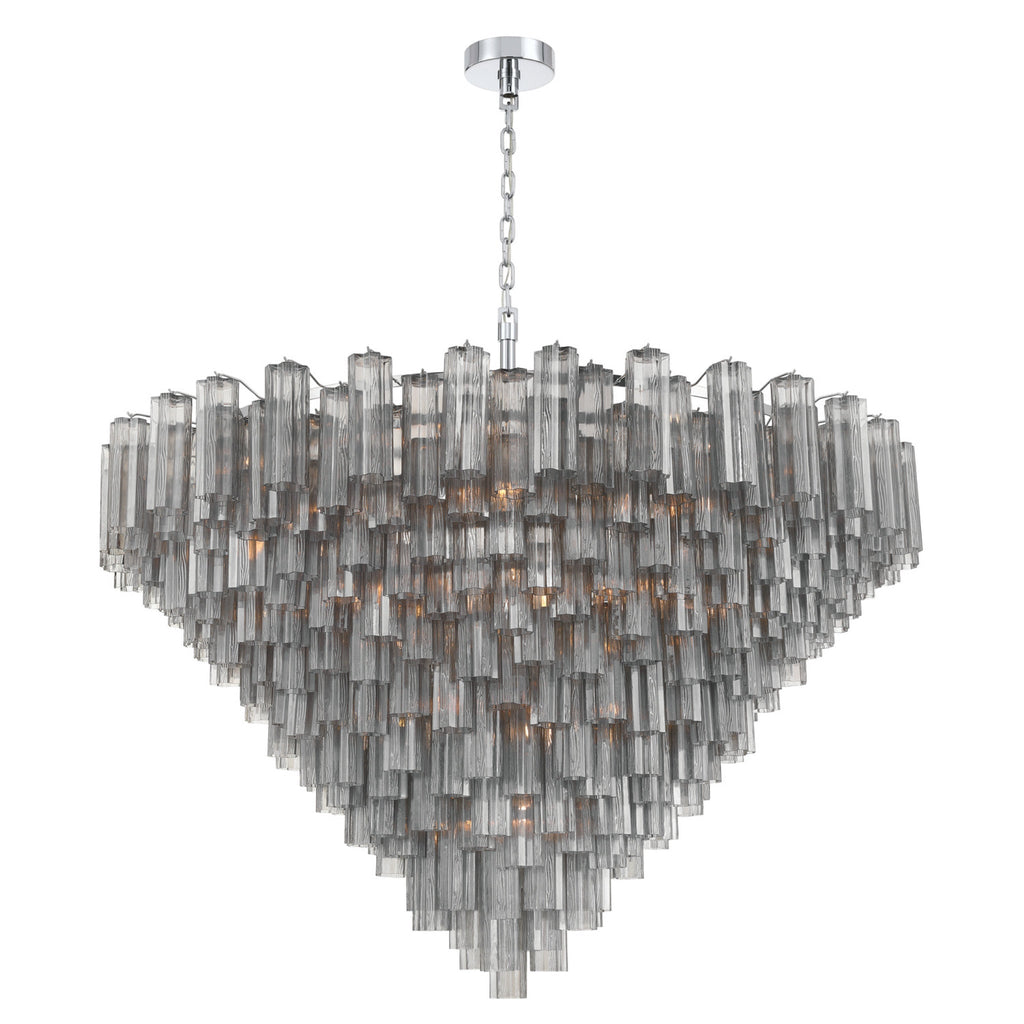 Addis 62'' Polished Chrome Chandelier Gray 62"W x 40"H x 62"D
