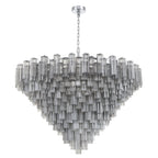 Addis 62'' Polished Chrome Chandelier Gray 62"W x 40"H x 62"D