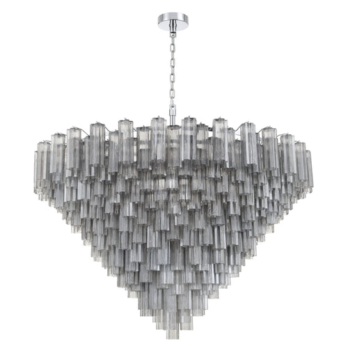 Addis 62'' Polished Chrome Chandelier Gray 62"W x 40"H x 62"D