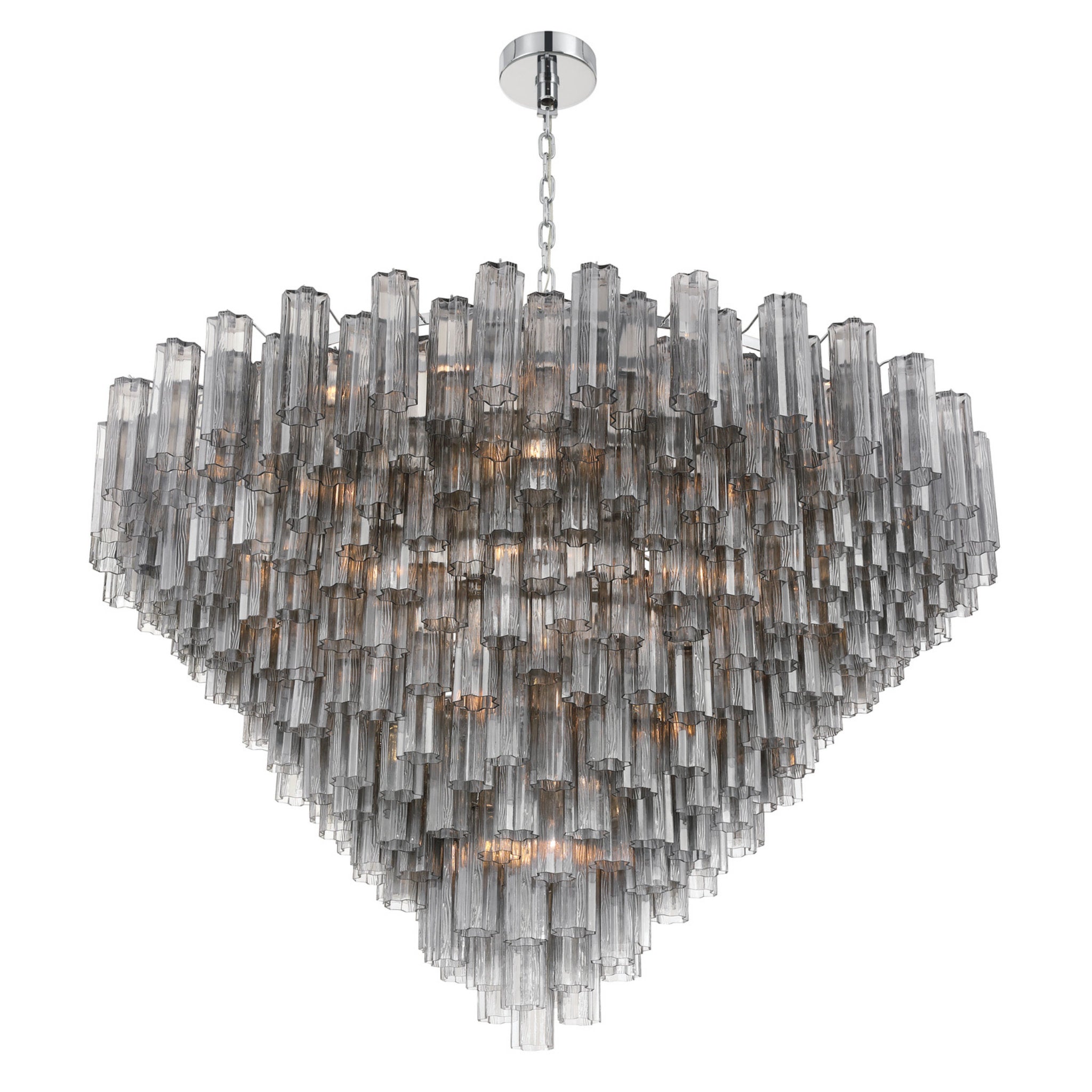 Addis 62'' Polished Chrome Chandelier Gray 62"W x 40"H x 62"D