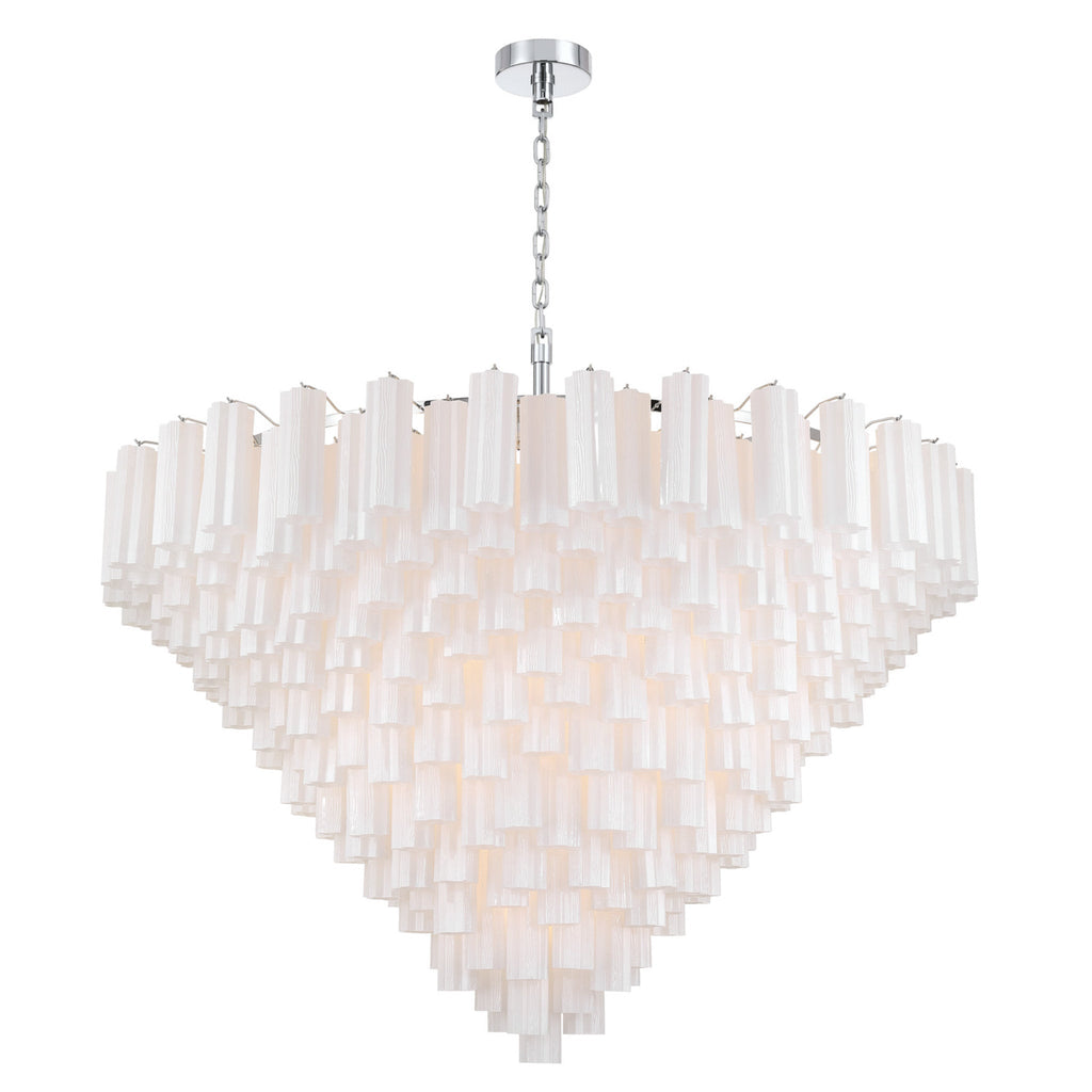 Addis 62'' Polished Chrome Chandelier White 62"W x 40"H x 62"D