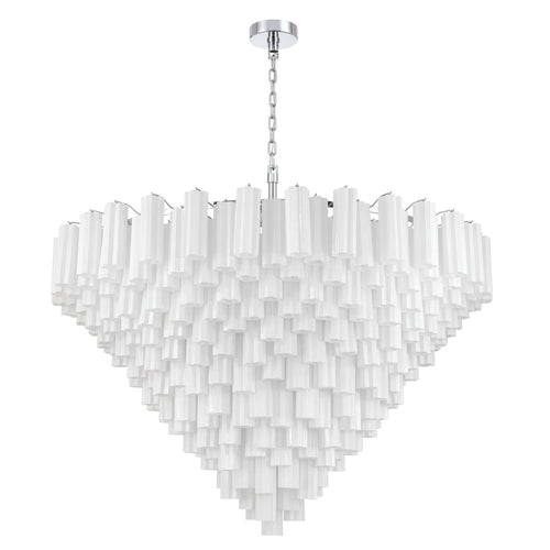Addis 62'' Polished Chrome Chandelier White 62"W x 40"H x 62"D