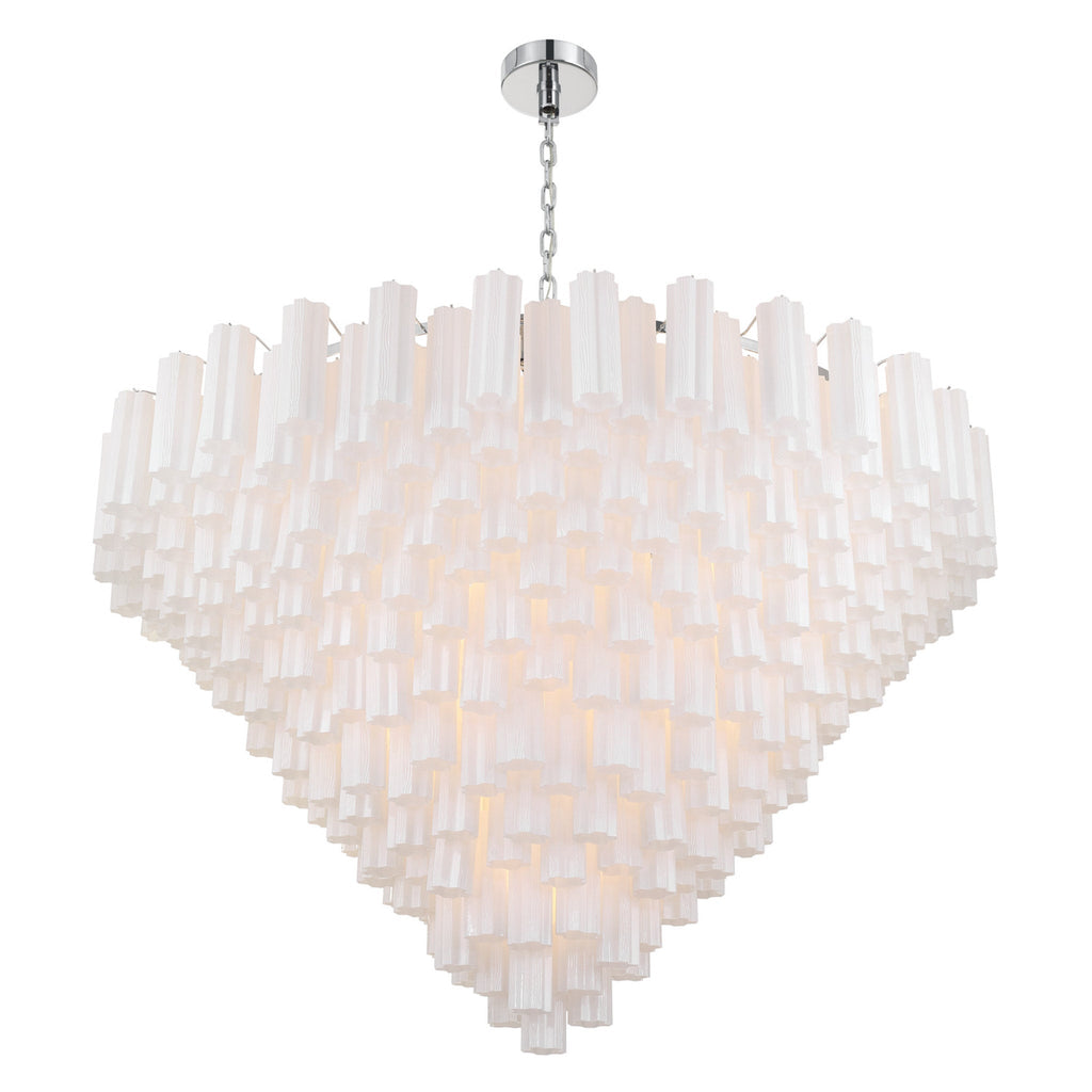 Addis 62'' Polished Chrome Chandelier White 62"W x 40"H x 62"D
