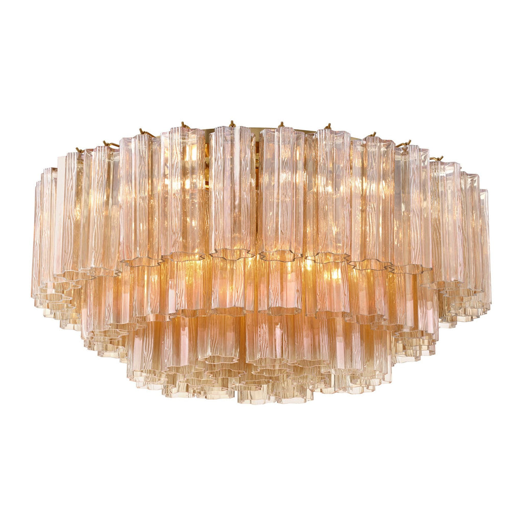 Addis 32'' Aged Brass Flush Mount Gold 32"W x 14.5"H x 32"D