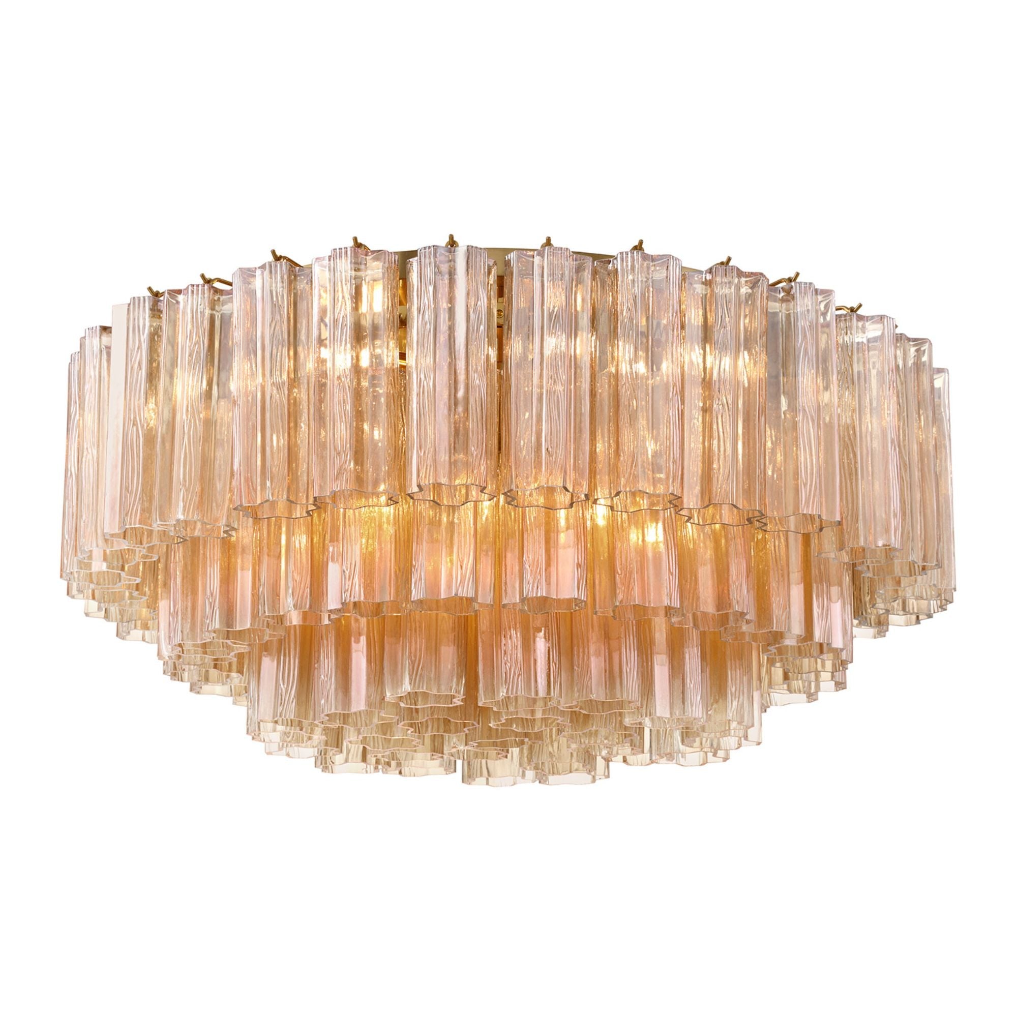 Addis 32'' Aged Brass Flush Mount Gold 32"W x 14.5"H x 32"D