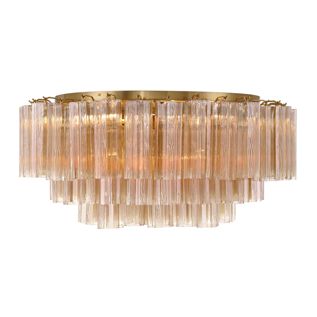 Addis 32'' Aged Brass Flush Mount Gold 32"W x 14.5"H x 32"D