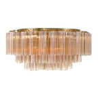 Addis 32'' Aged Brass Flush Mount Gold 32"W x 14.5"H x 32"D